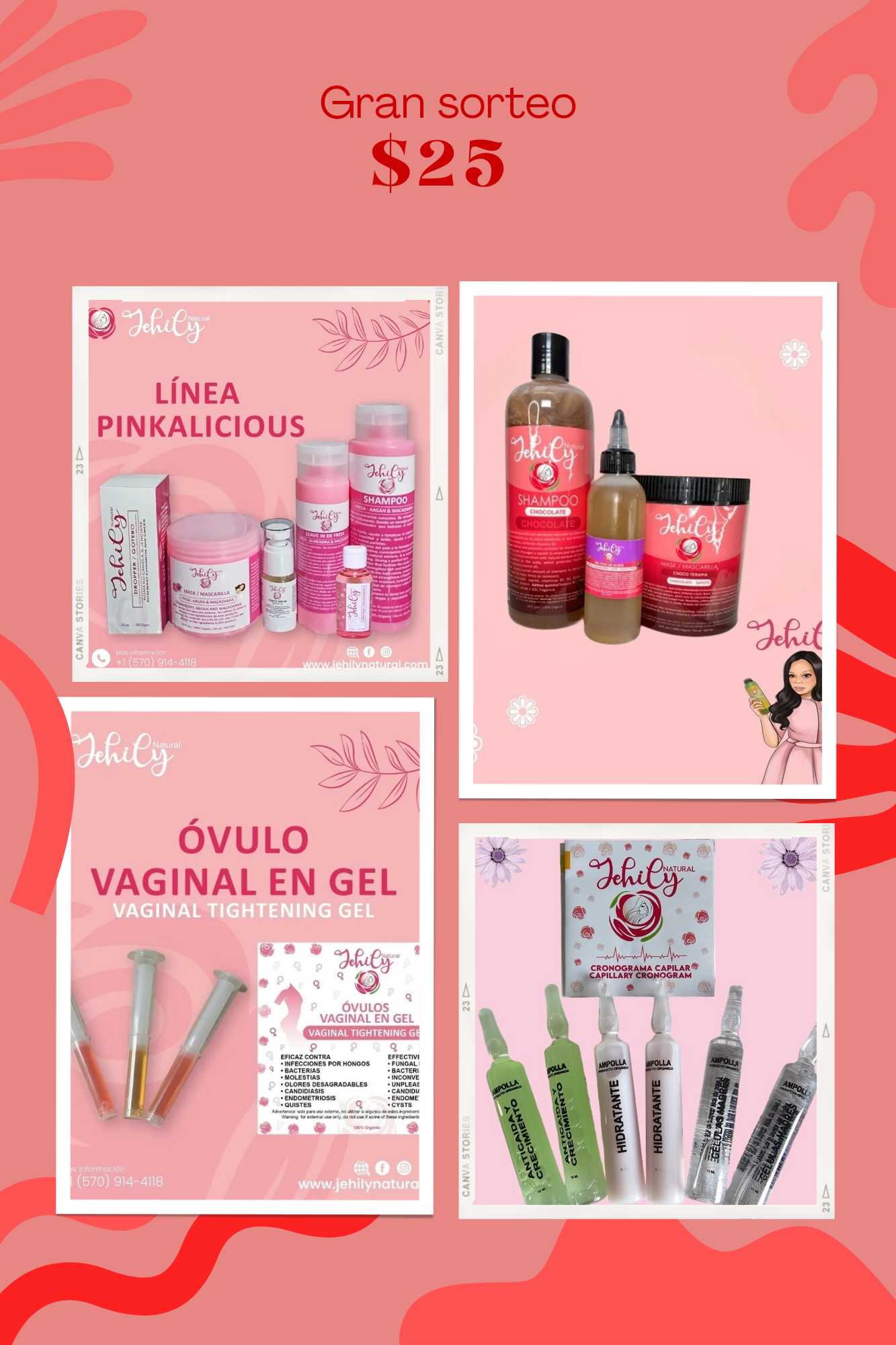 Gran sorteo , tienes la oportunidad  de ser la ganadora  de todos estos productos.