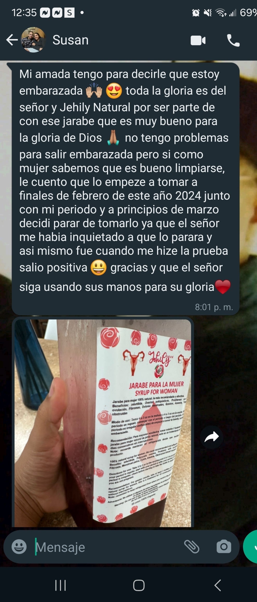 Jarabe natural para la mujer